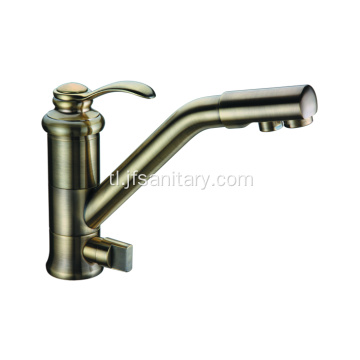 2-in-1 Bronze Kitchen Faucets na may filter ng tubig